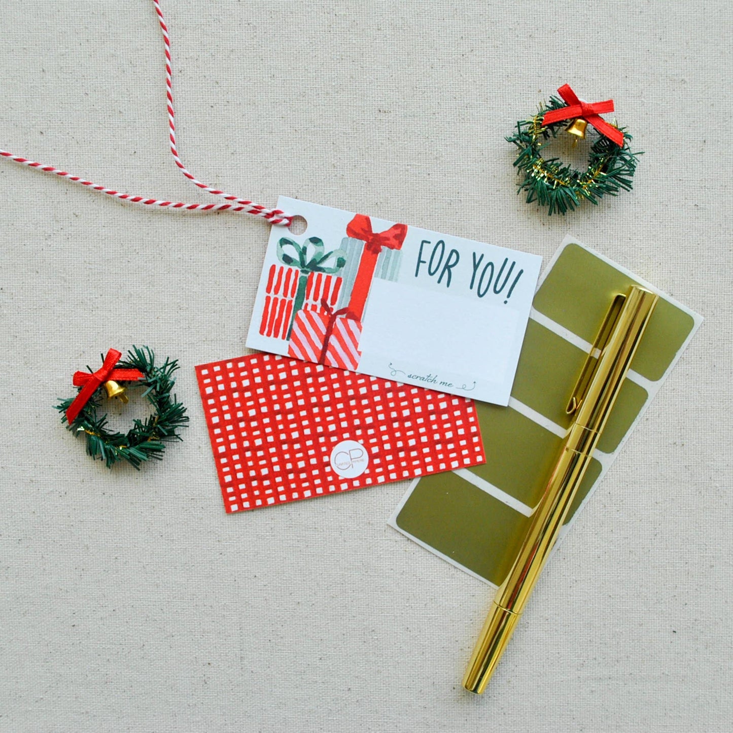 Scratchable Presents Design Gift Tags
