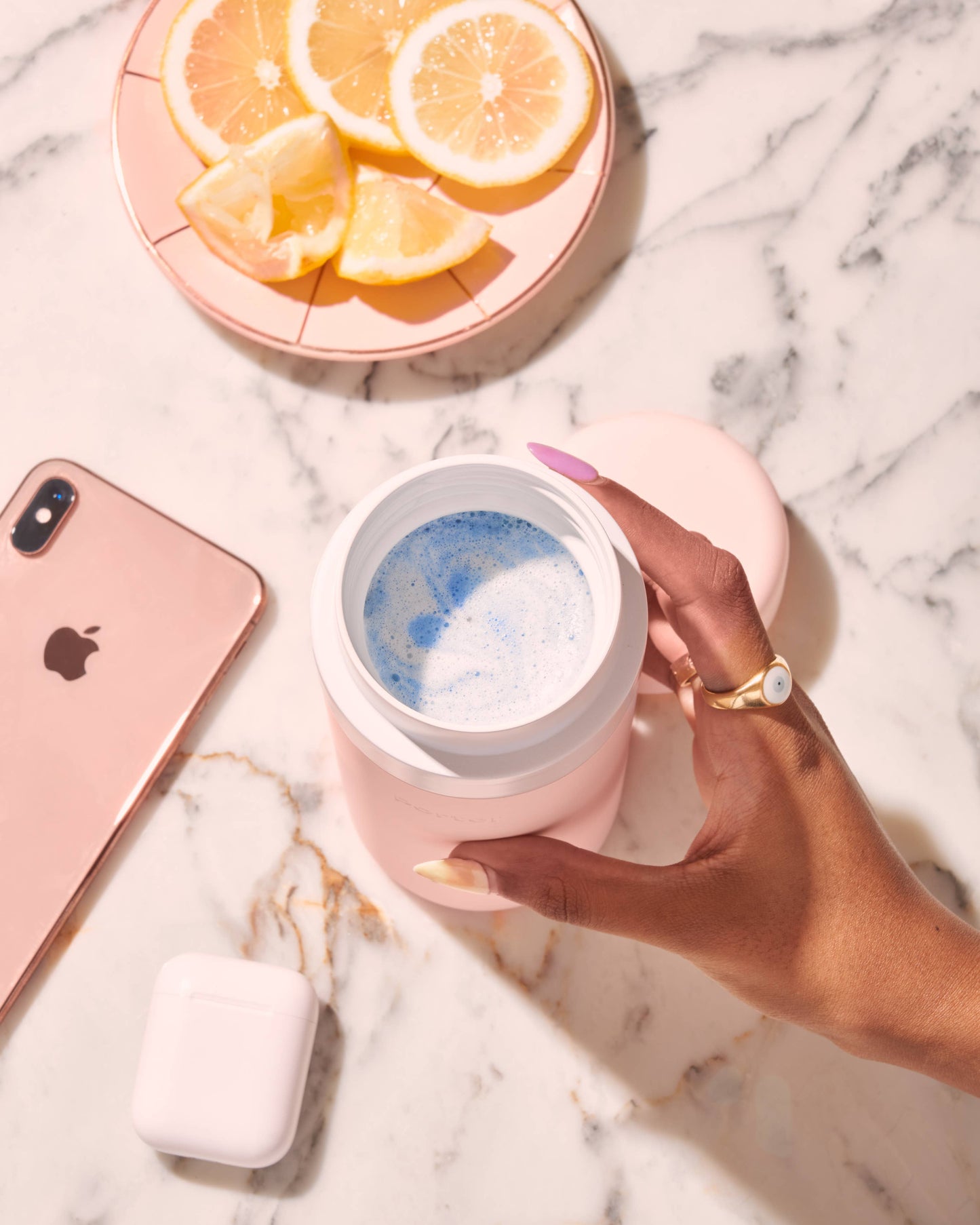 Insulated Ceramic Stainless Steel Coffee & Drink Bottle: Cream