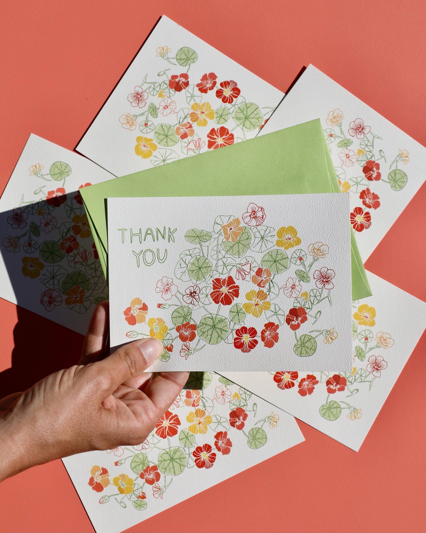 Nasturtium Thank You Cards- Set of 6
