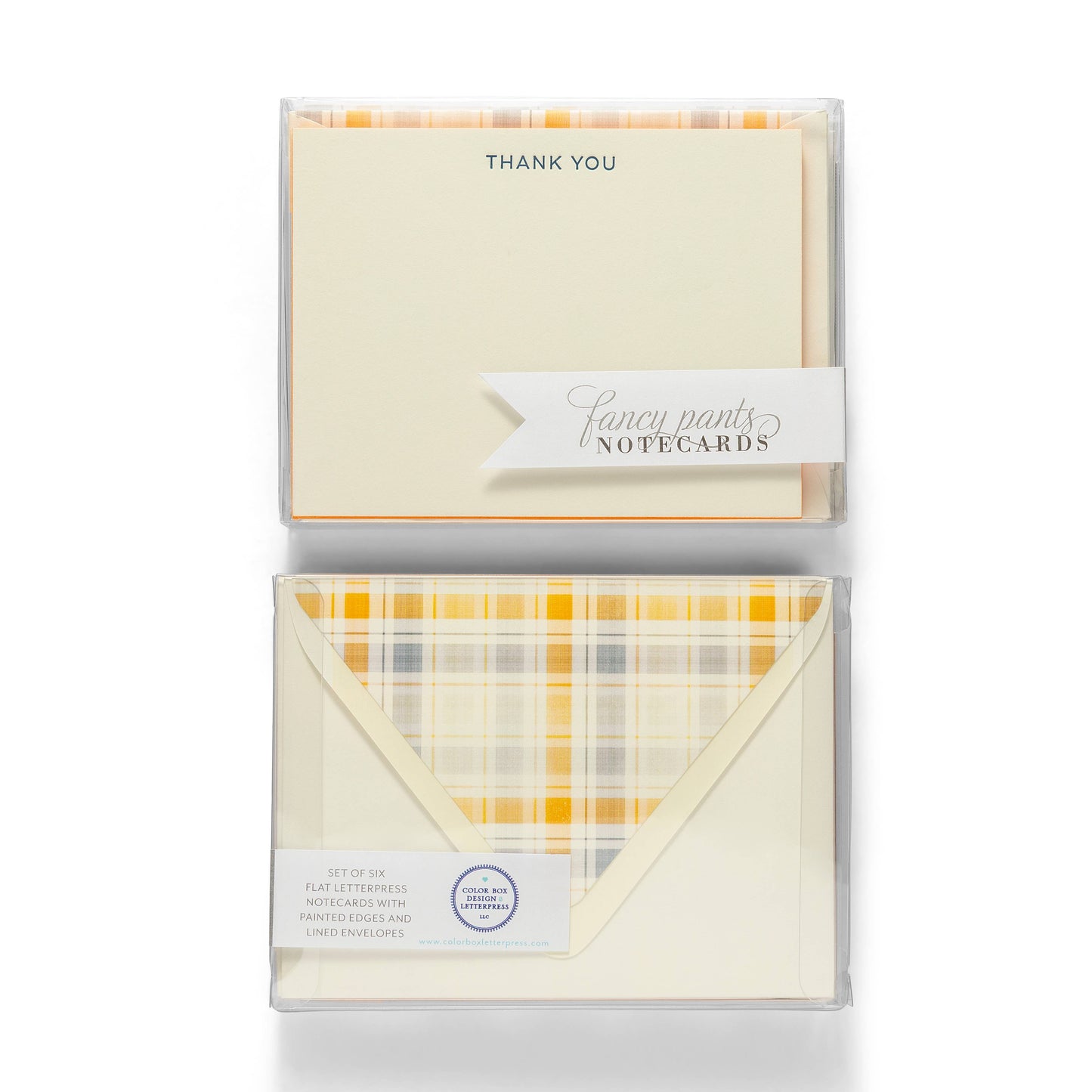 Thank You Plaid | Fancy Pants Letterpress Flat Notecards