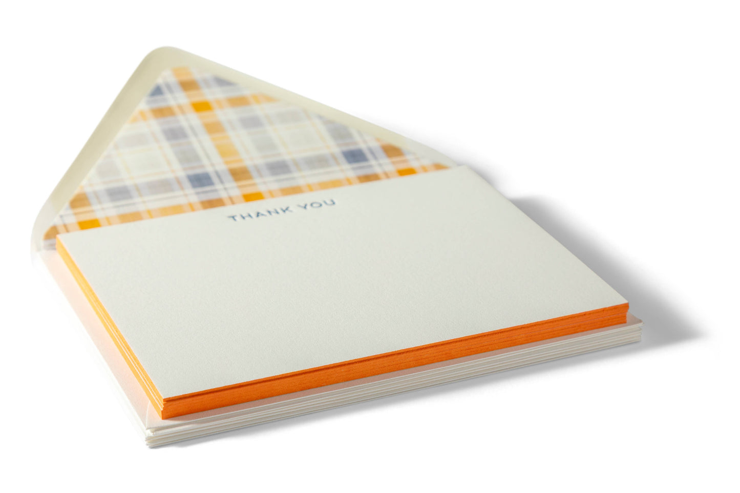 Thank You Plaid | Fancy Pants Letterpress Flat Notecards