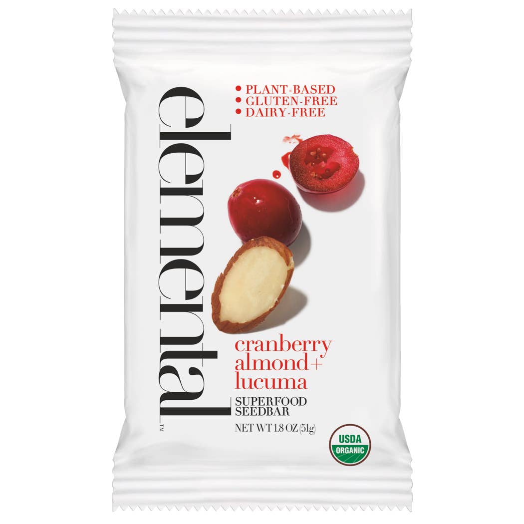 Elemental Superfood Bars - Cranberry Almond + Lucuma