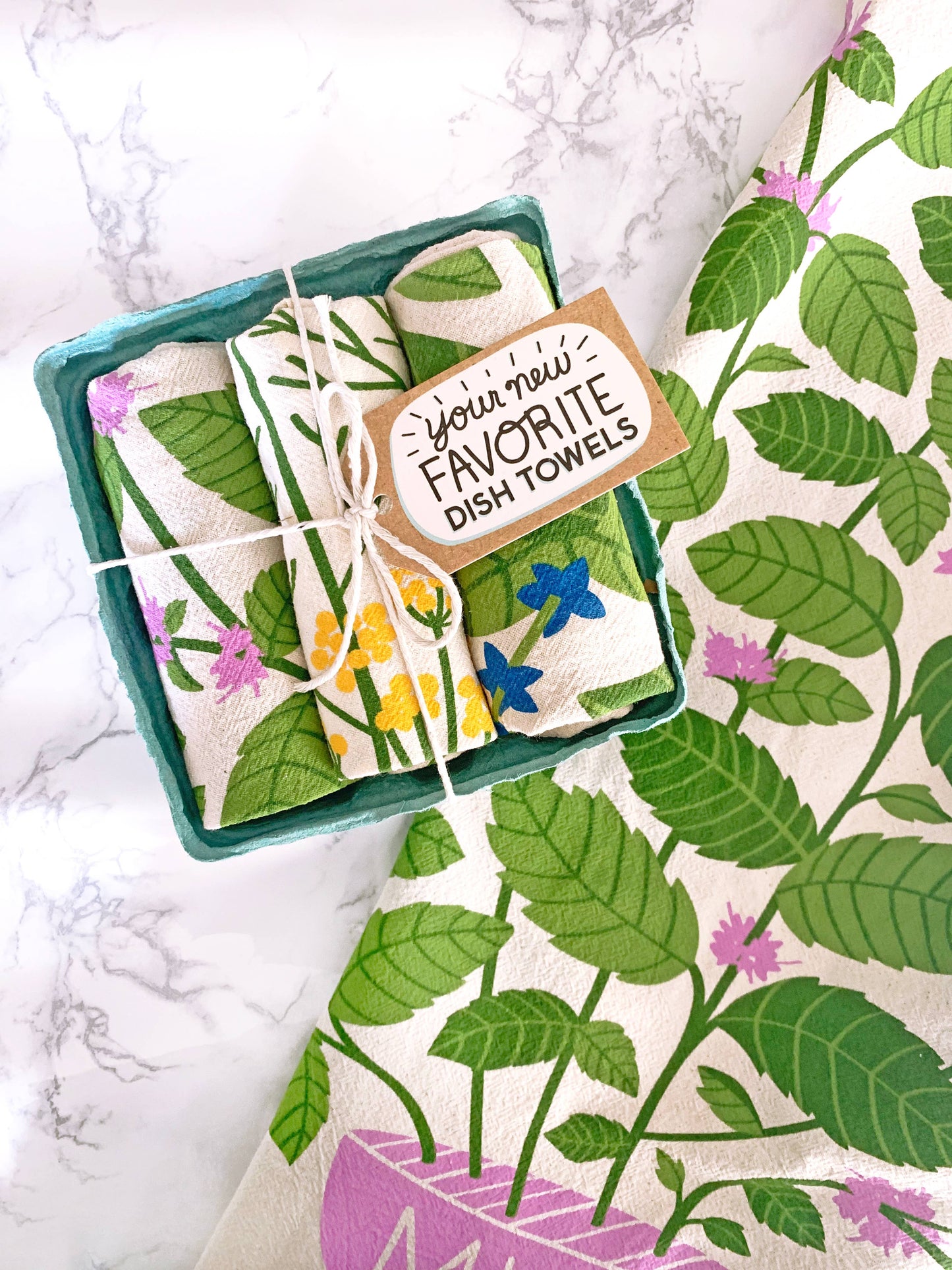 Fresh Herbs | Dish Towel Set of 3