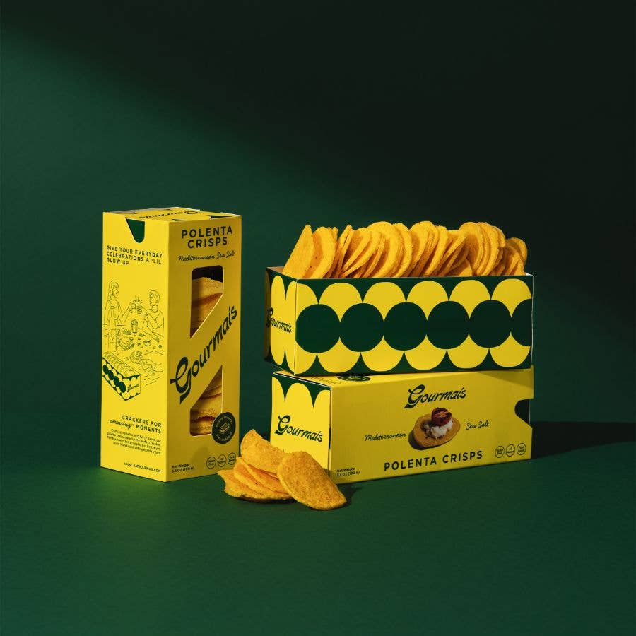 Gourmais Polenta Crisps - Mediterranean Sea Salt