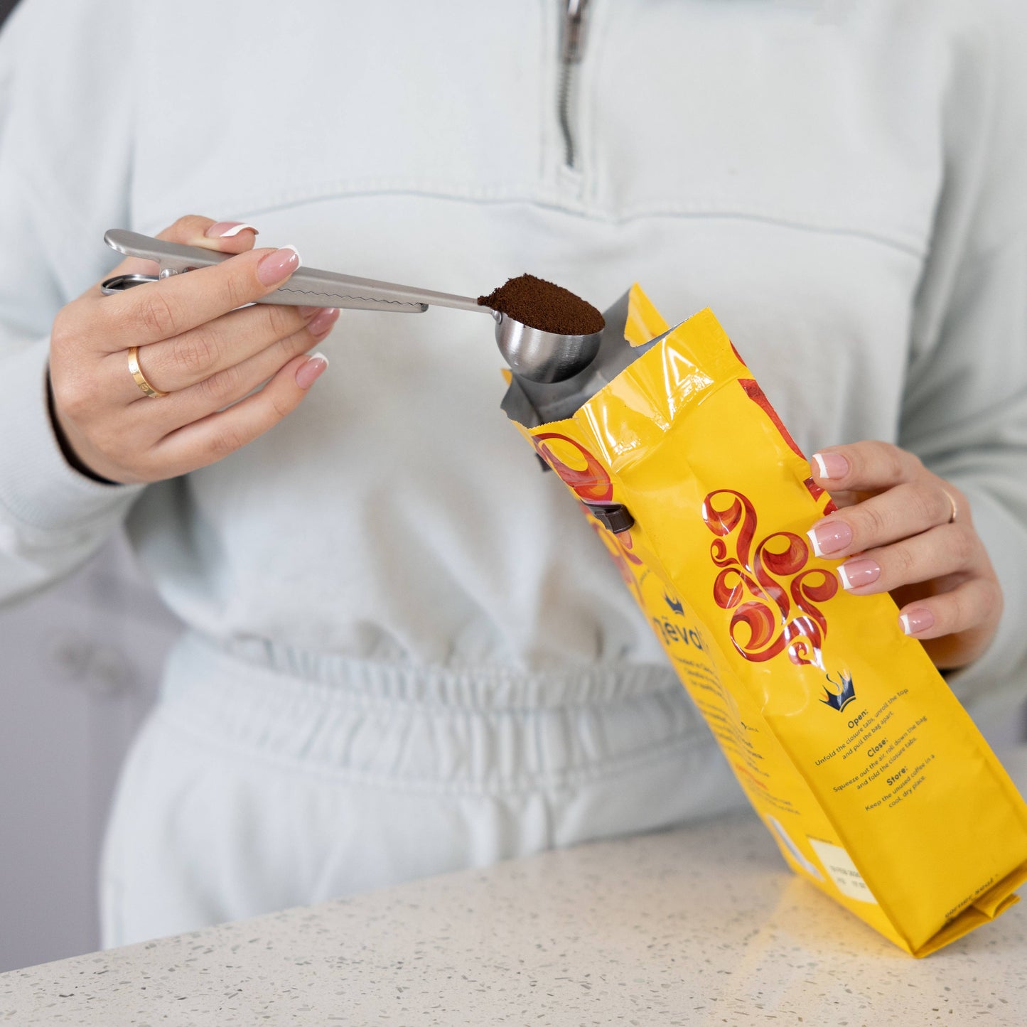 Stainless Steel Coffee Spoon and Bag Clip