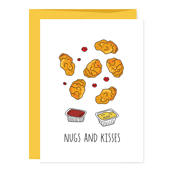Chx Nugs and Kisses Greeting Card