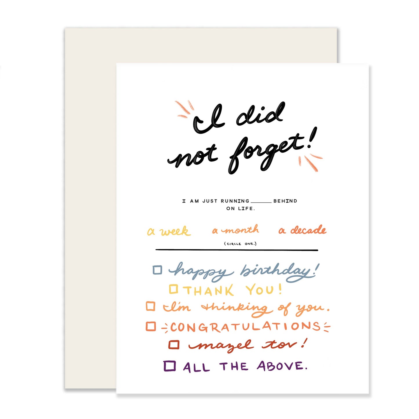 Did Not Forget Card