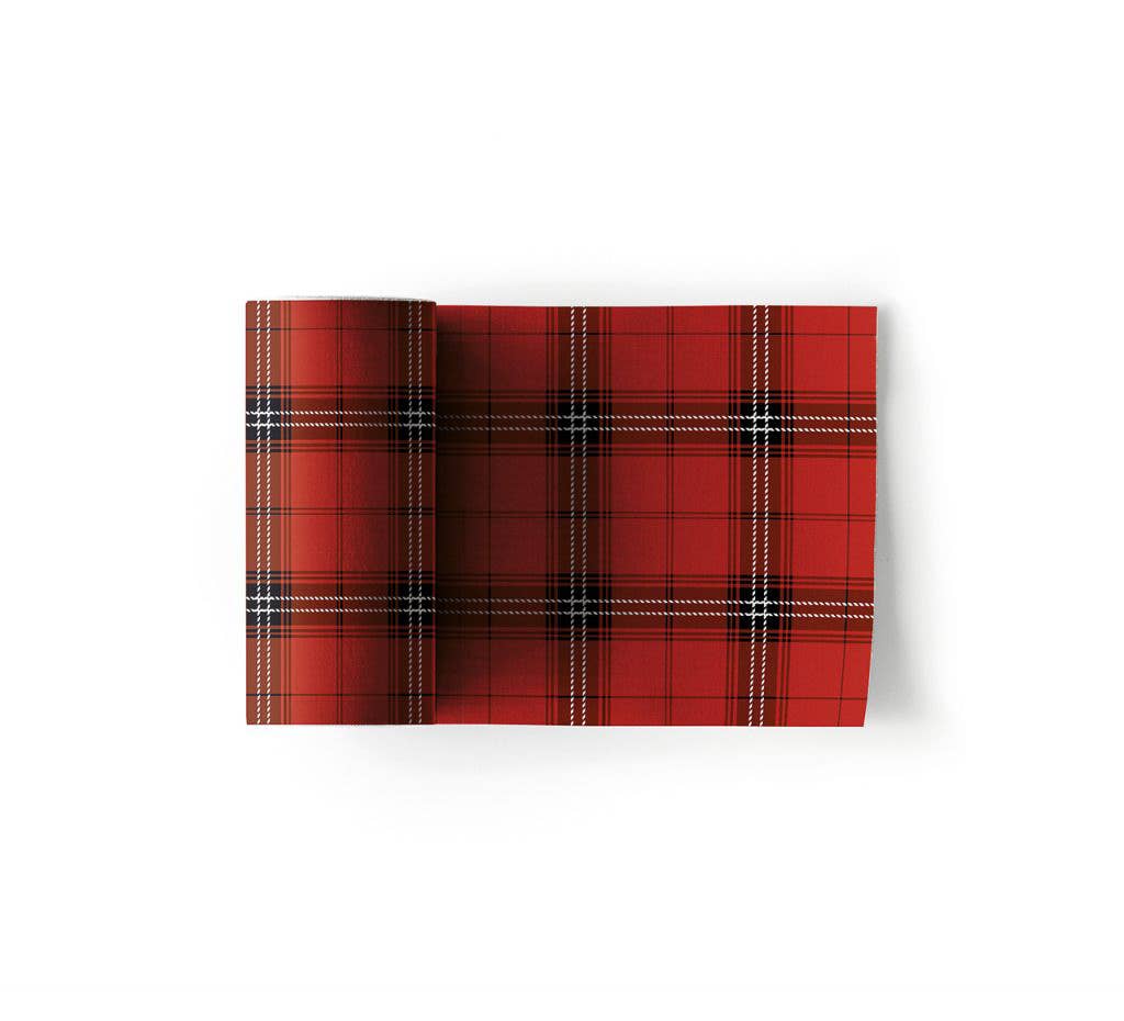 Red Tartan Cocktail Napkin