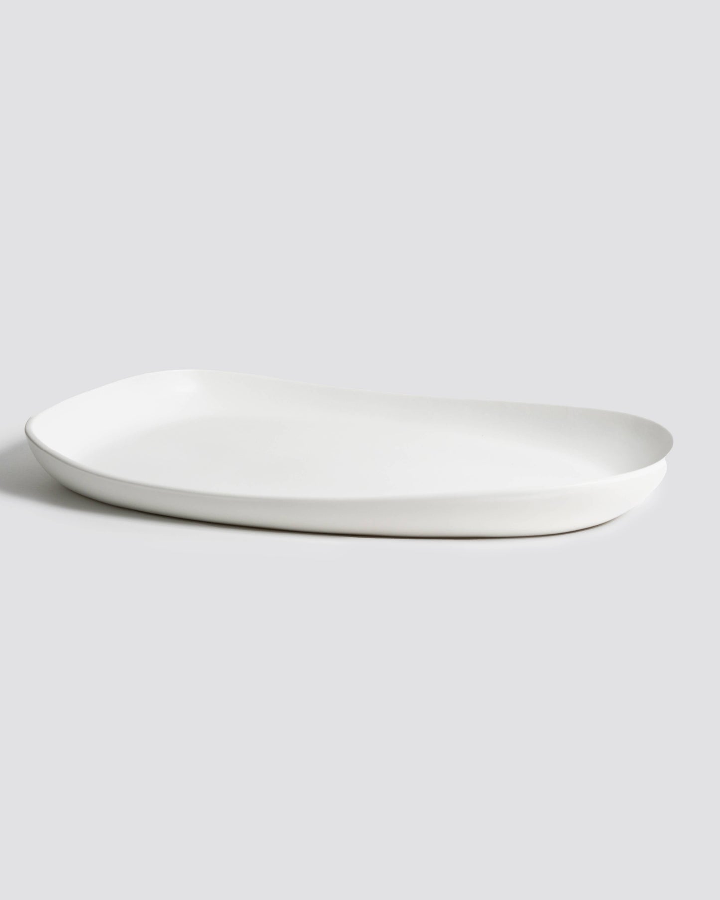 Stoneware Long Serving Platter | Matte White