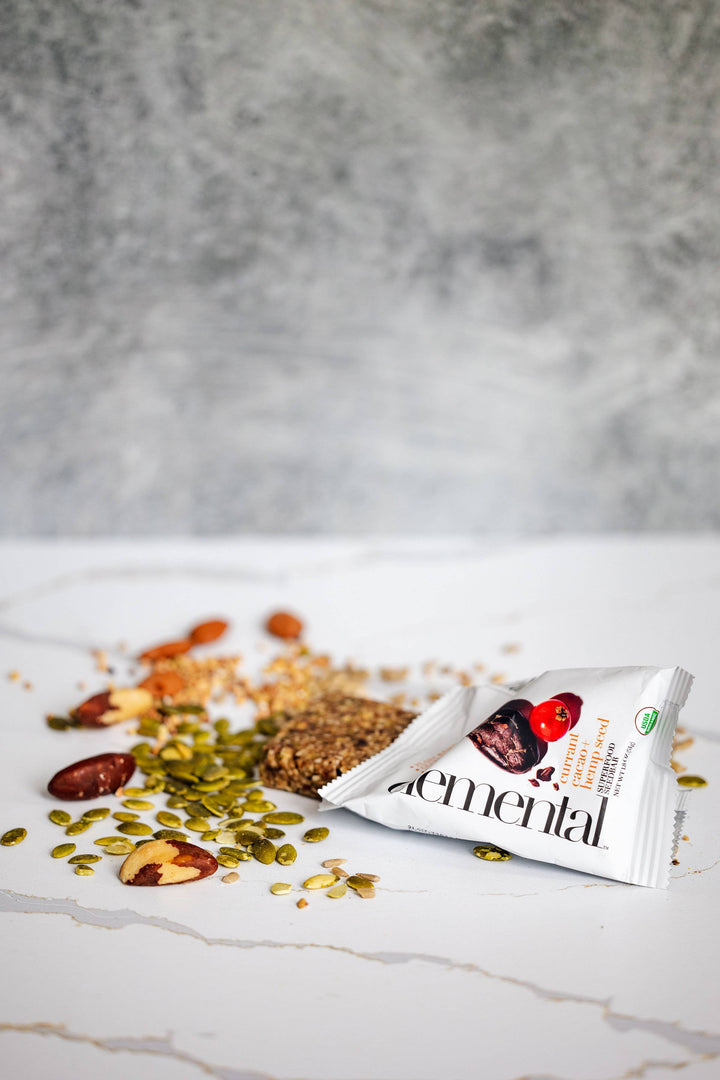 Elemental Superfood Bars | Currant Cacao + Hemp Seed