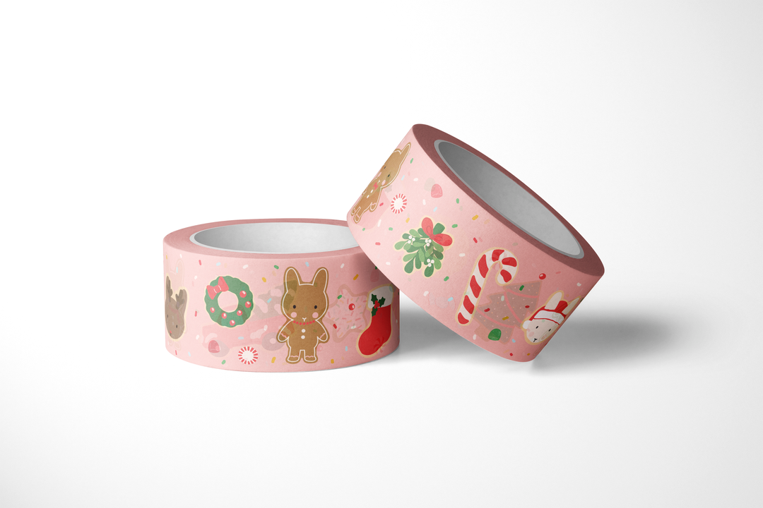 Sugarplums & Gingerbread Buns Holiday Cookie Washi Tape