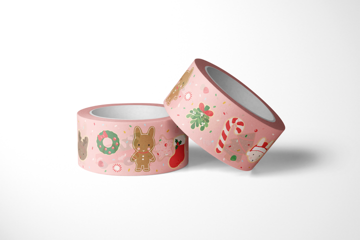 Sugarplums & Gingerbread Buns Holiday Cookie Washi Tape