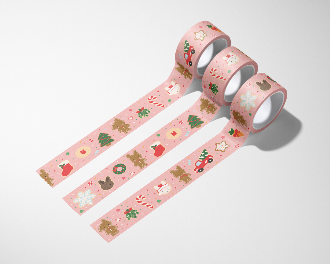 Sugarplums & Gingerbread Buns Holiday Cookie Washi Tape
