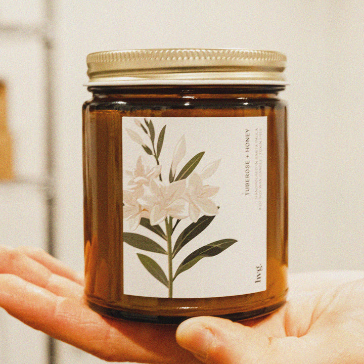 9 oz. Tuberose + Honey Soy Wax Candle
