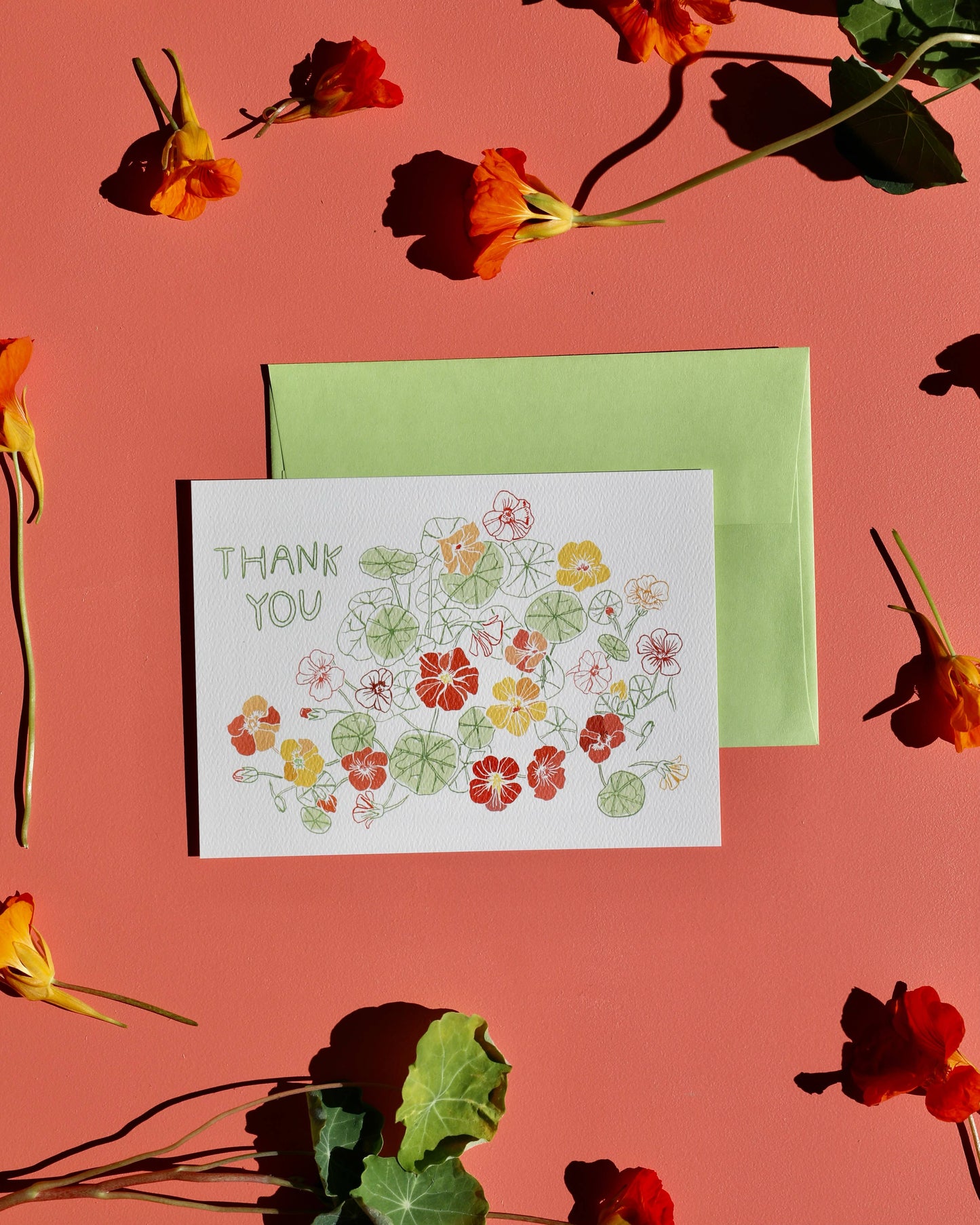 Nasturtium Thank You Cards- Set of 6