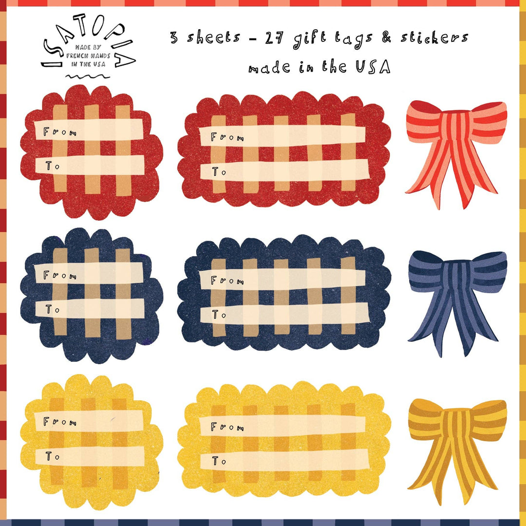 Bow Gift Tags - Sticker Sheets