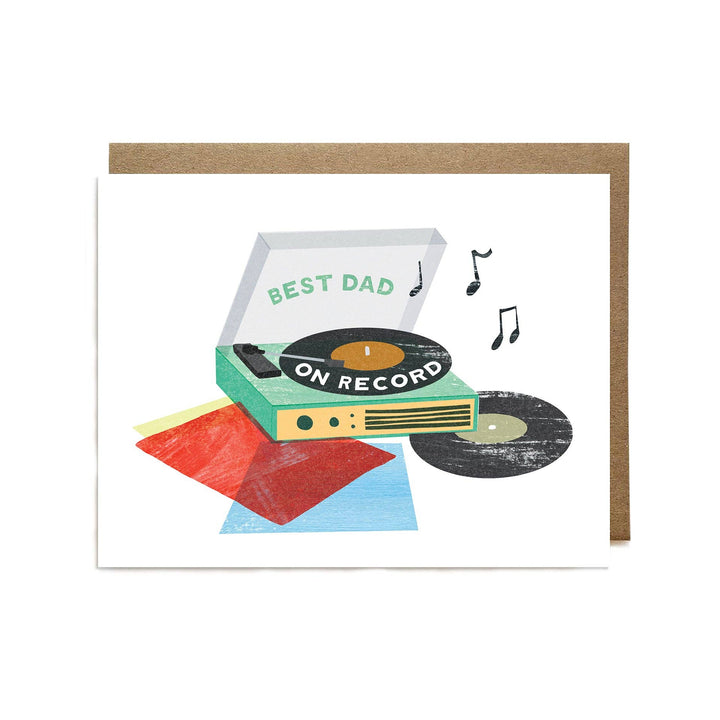 Best Dad on Record Card