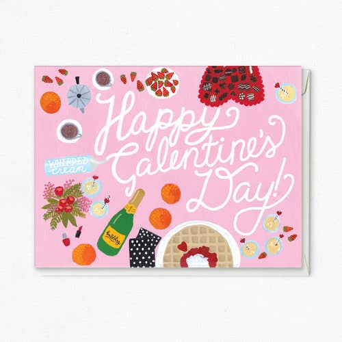 Galentine's Day Brunch | Happy Galentine's Day Card: Single