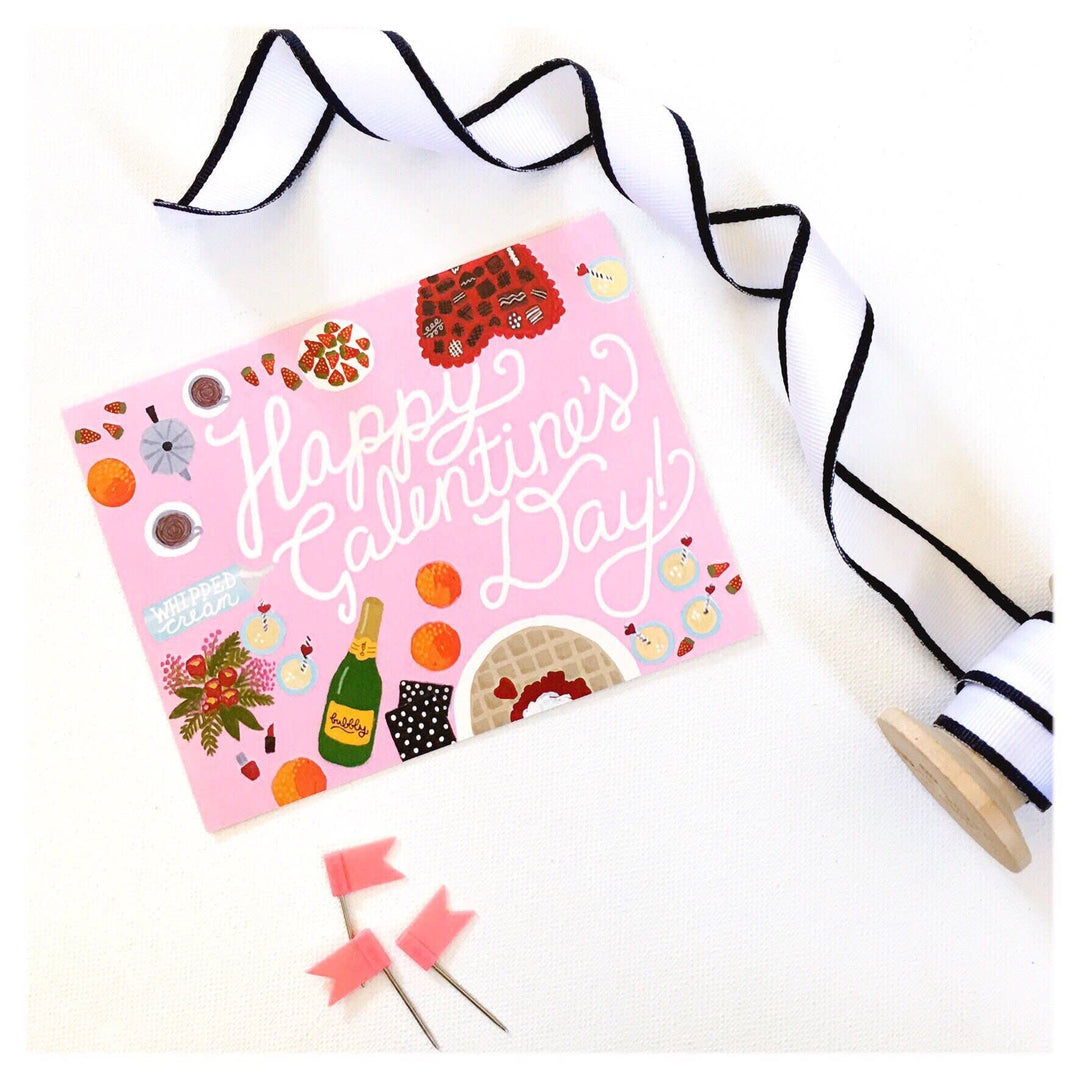 Galentine's Day Brunch | Happy Galentine's Day Card: Single