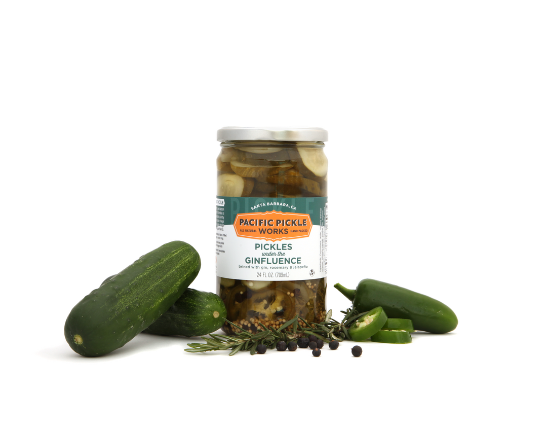 Pickles Under The Ginfluence - Pickles brined with gin
