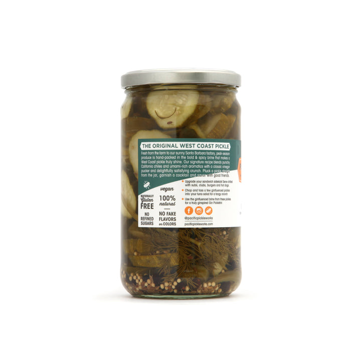 Pickles Under The Ginfluence - Pickles brined with gin