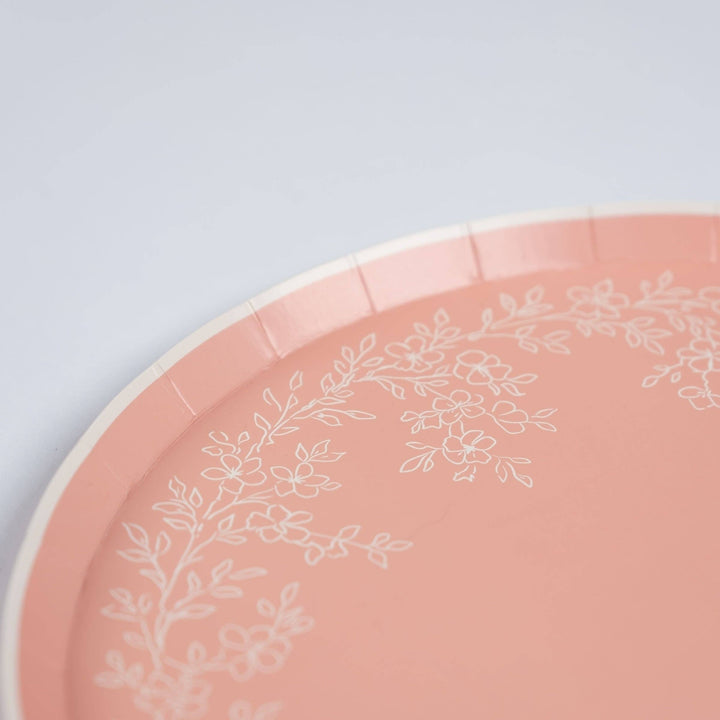 Floral Elegance Pink Dinner Plates