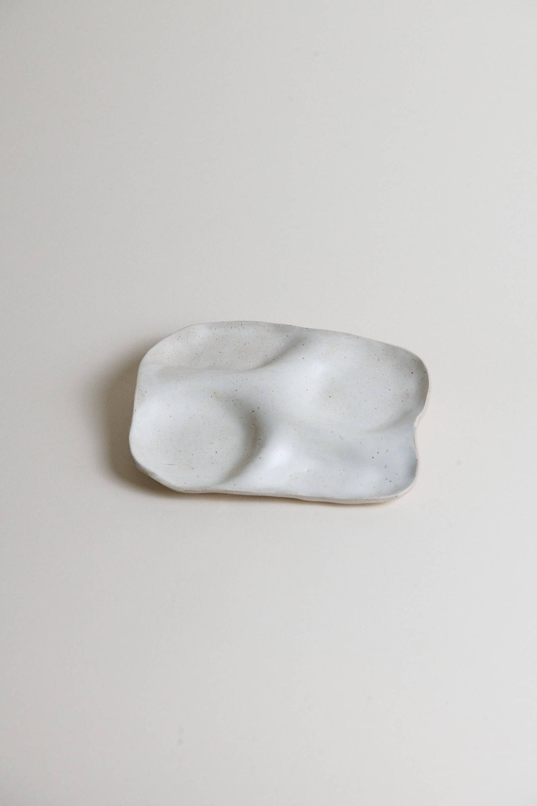 Ceramic Snack Plate (Four Wells): Butter yellow