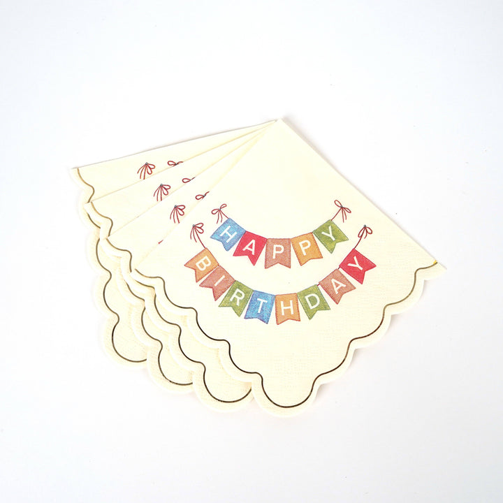 Happy Birthday Beverage Napkins