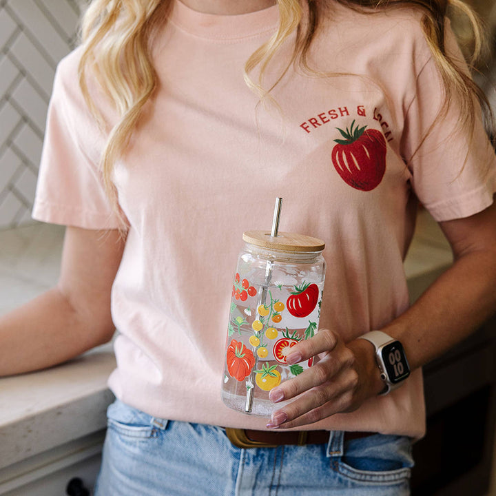 Tomato Vine Glass Can