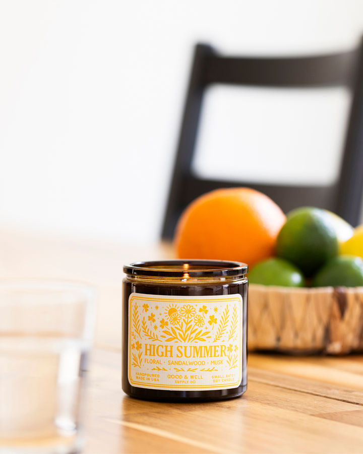 High Summer 9oz Soy Candle / Folk & Flame Summer