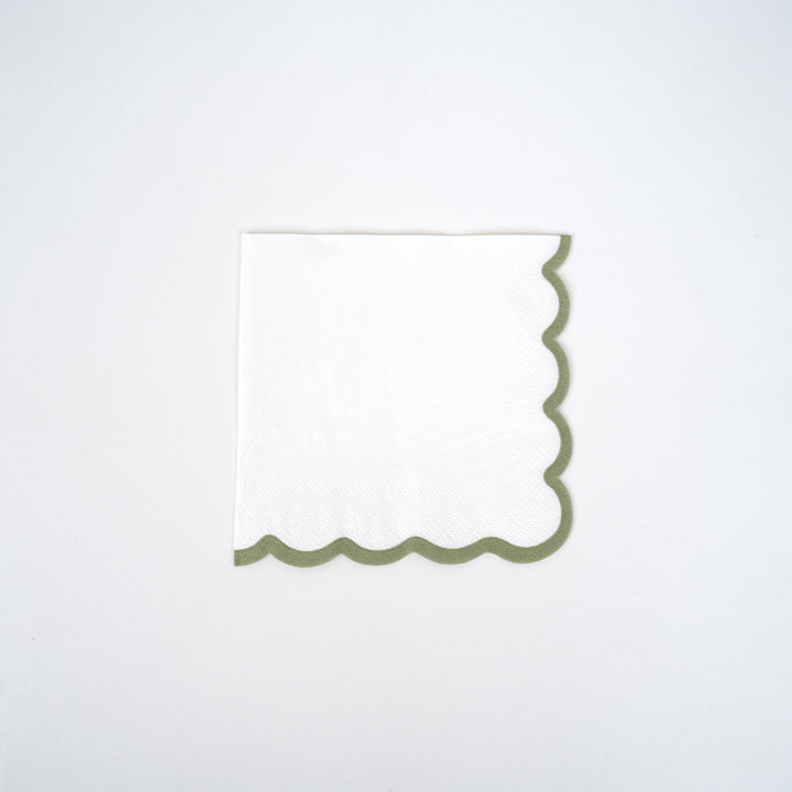 Holiday Scallop Cocktail Napkins