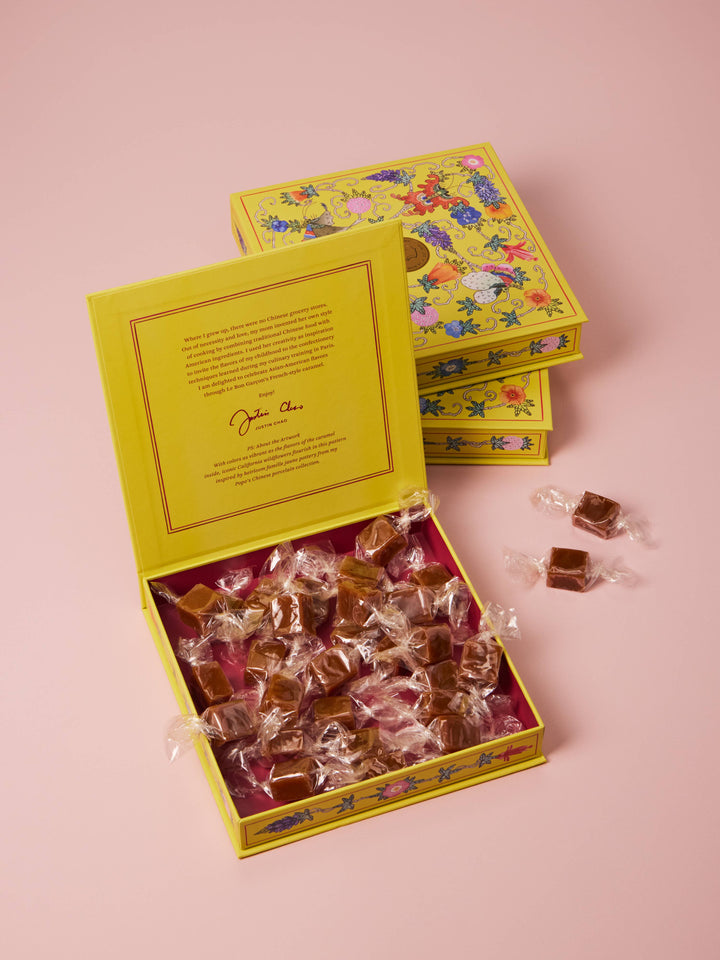 P.O.G. Caramels, Yellow Floral Gift Box, 6 oz