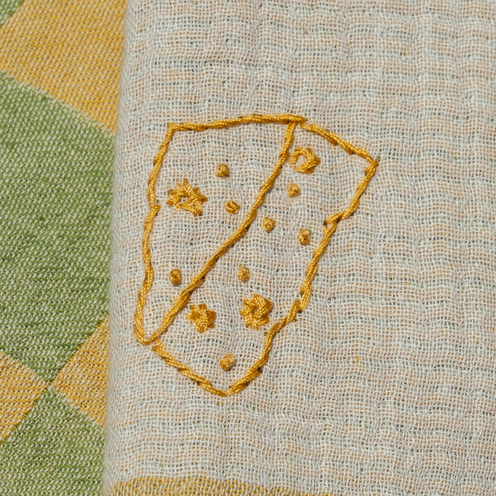 Cheese - Hand Stitched Kitchen Towel