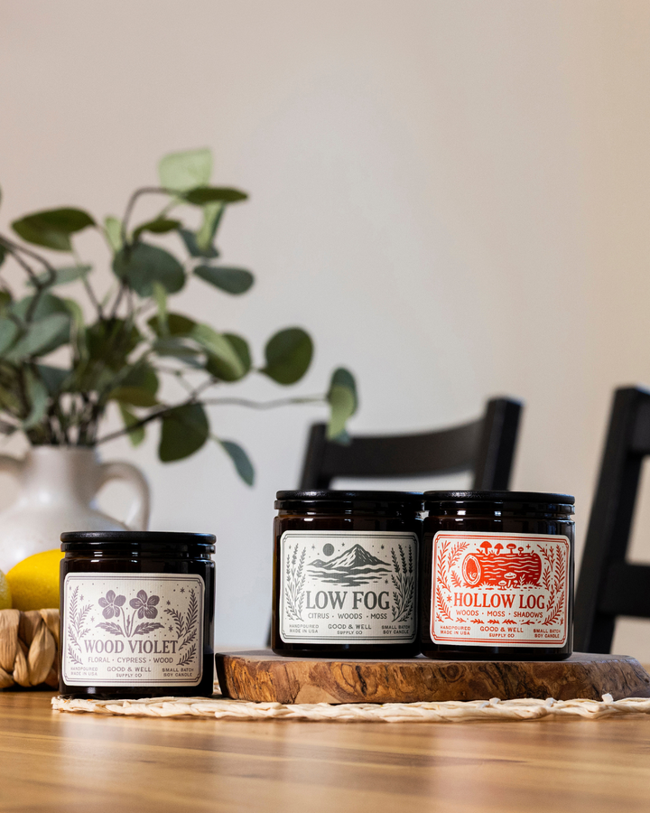 Low Fog 9oz Soy Candle / Folk & Flame Spring