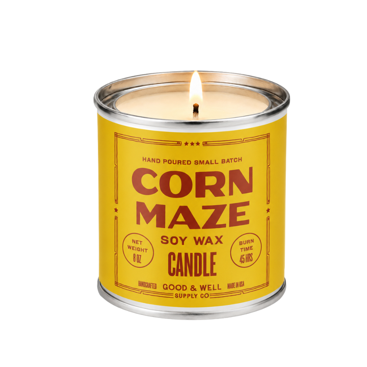 Corn Maze Soy Candle - Fall Collection : 1/2 Pint / Cotton Wick