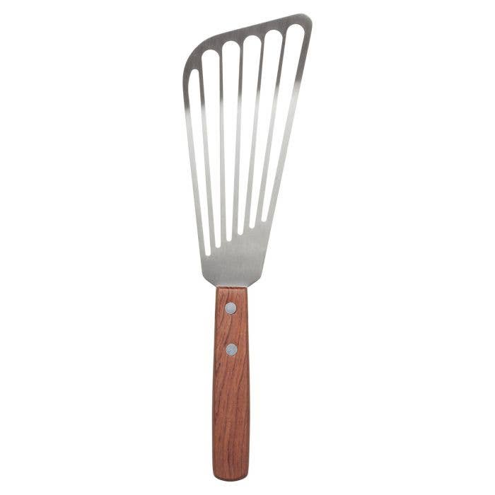 Fish Spatula – Slotted Angled Stainless Steel Turner