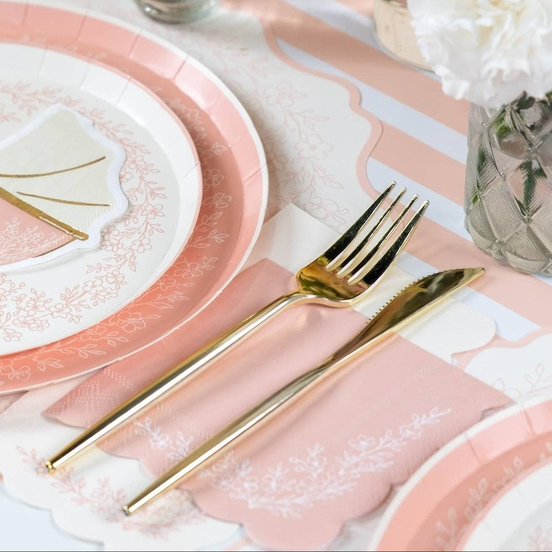 Floral Elegance Pink Beverage Napkins