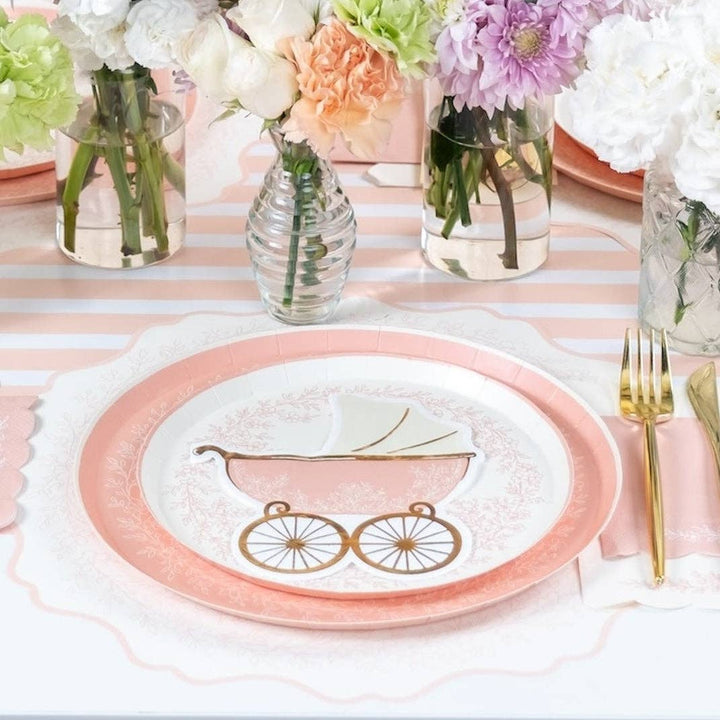 Floral Elegance Pink Dinner Plates