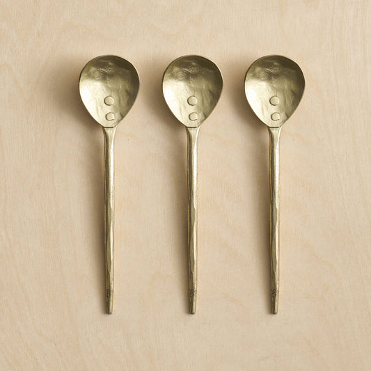 Forge Brass Small Spoons | Set of 3