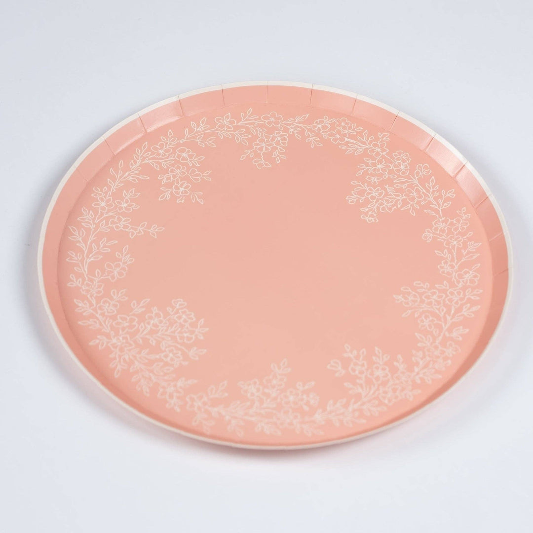 Floral Elegance Pink Dinner Plates