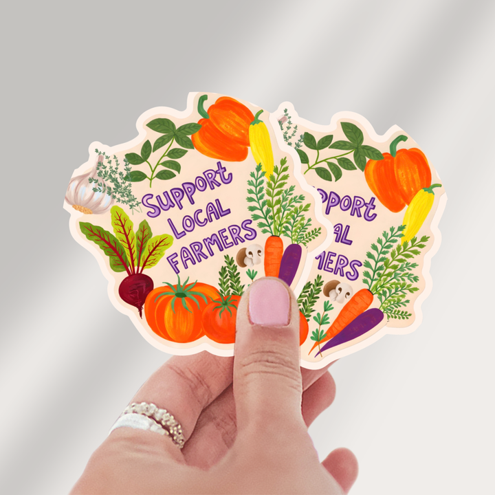Support Local Farmers Sticker – Farm Fresh Produce