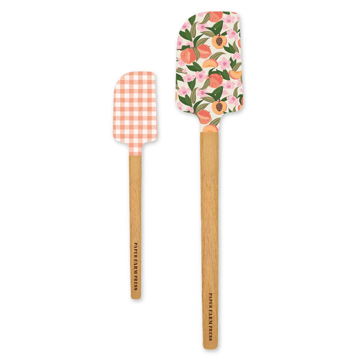 Peach Blossom Silicone Kitchen Spatulas - Set of 2