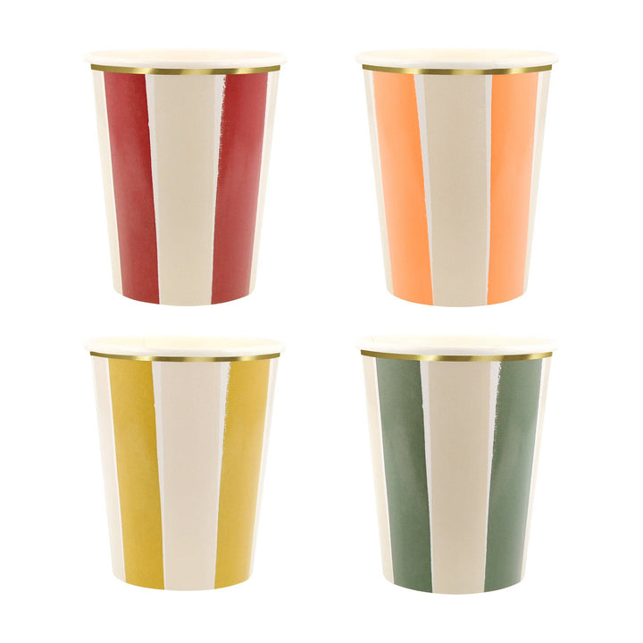 Fall Stripe Cups