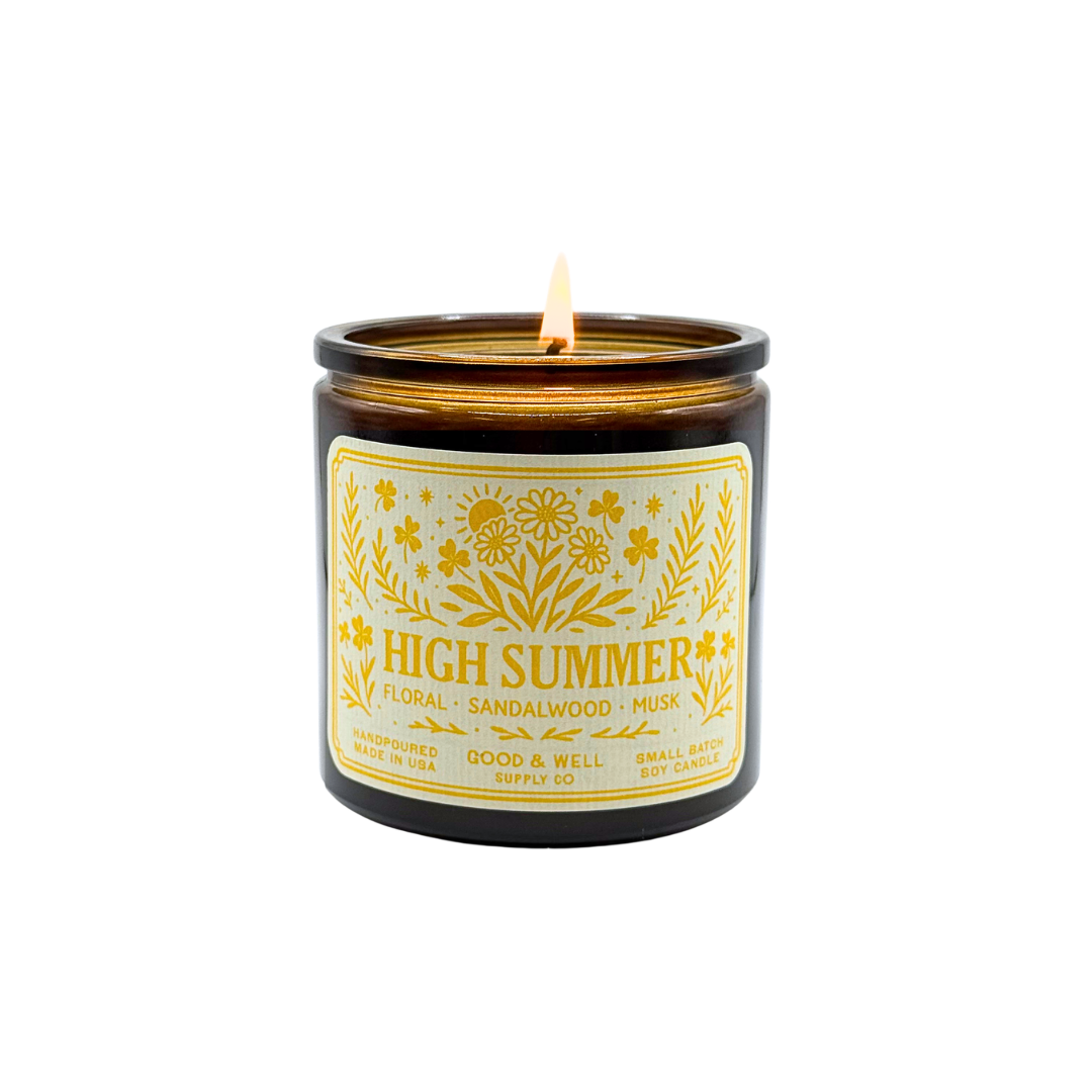 High Summer 9oz Soy Candle / Folk & Flame Summer