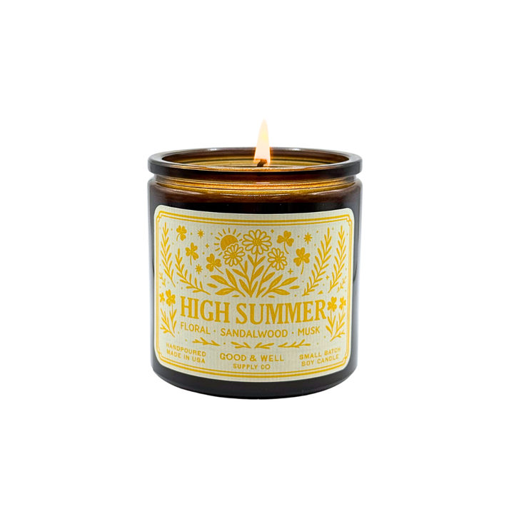 High Summer 9oz Soy Candle / Folk & Flame Summer