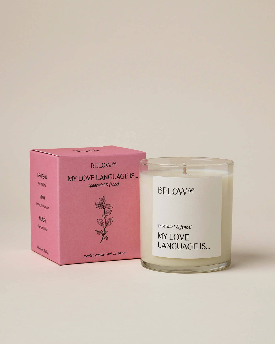 My Love Language Is… (spearmint & fennel) | 10oz Soy Wax Candle | Minty Bergamot Home Fragrance by Hilary Duff