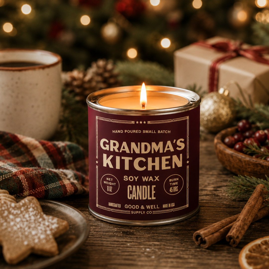 Grandma's Kitchen Soy Candle - Fall Collection: 1/2 Pint / Cotton Wick