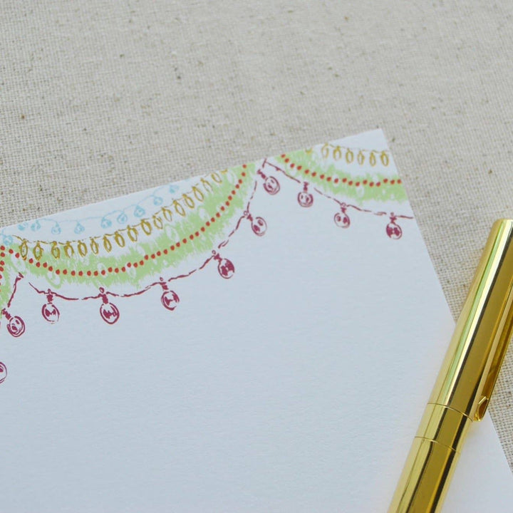 Christmas Garland Foil Notecards