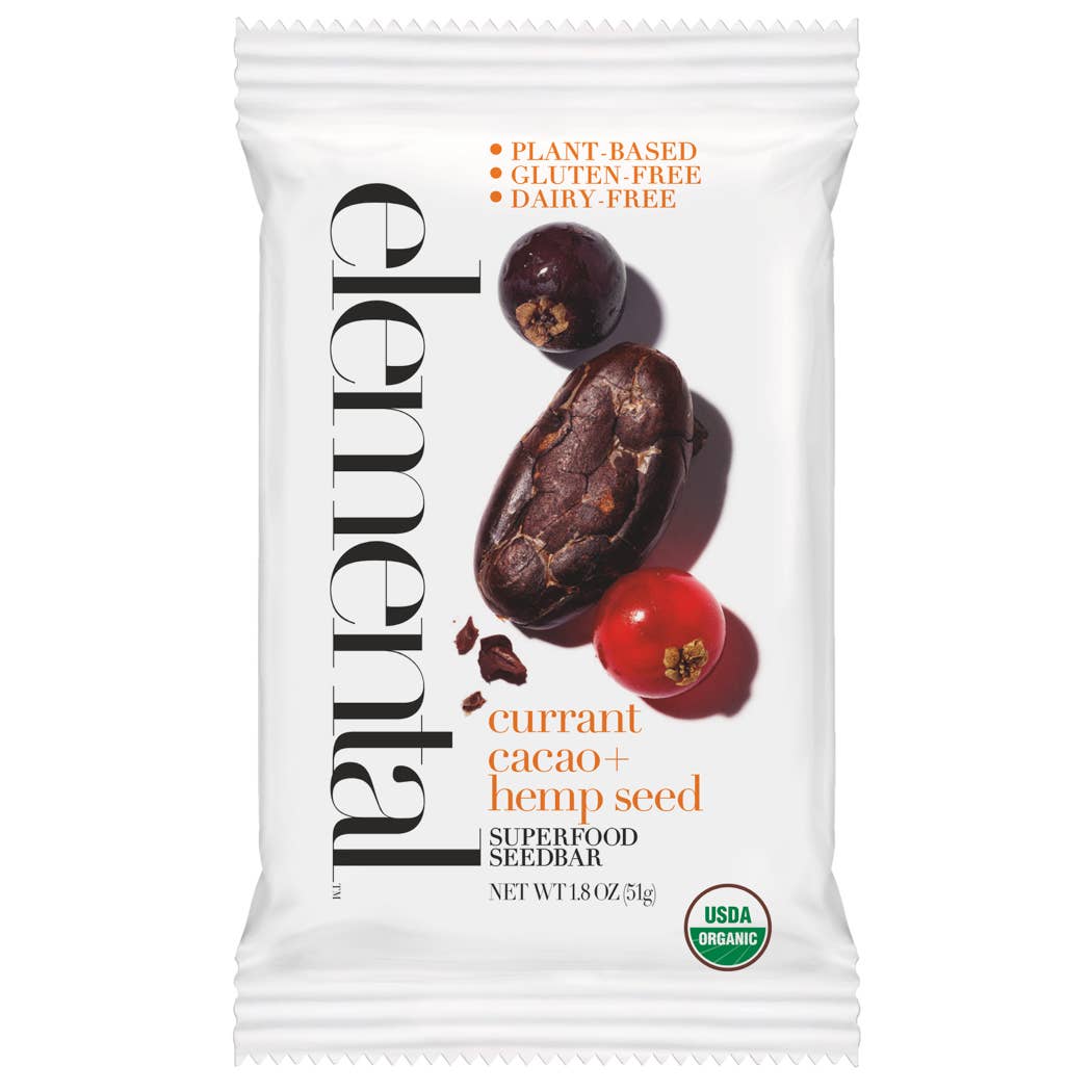 Elemental Superfood Bars - Currant Cacao + Hemp Seed