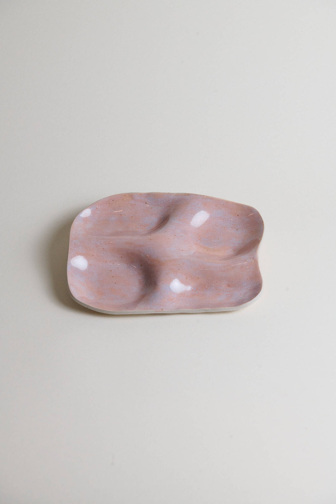 Ceramic Snack Plate (Four Wells): Butter yellow